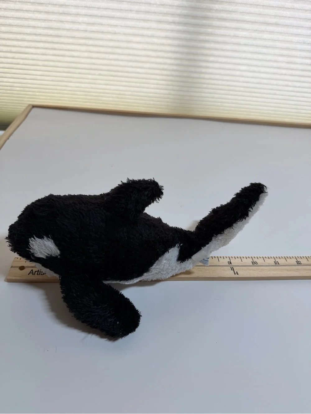 SeaWorld Plush Orca - Black & White and grey plush stingray